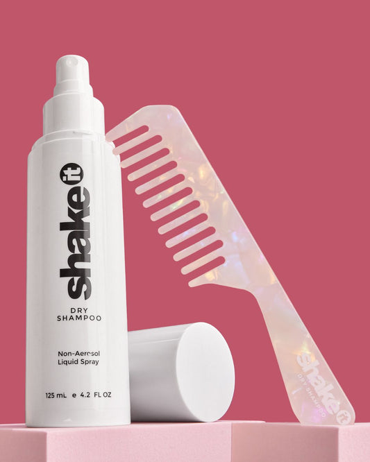 Shake It Long Handle Comb - Pearlescent